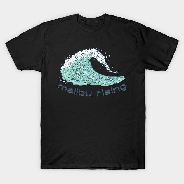 Malibu Rising Taylor Reid Book Novel Illustration T-Shirt by heyvisuals